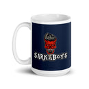 Taza blanca brillante SarkaBoys