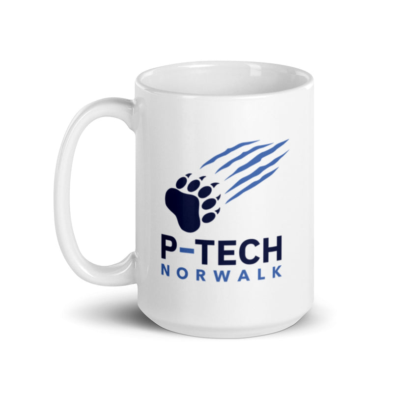 P TECH White glossy mug