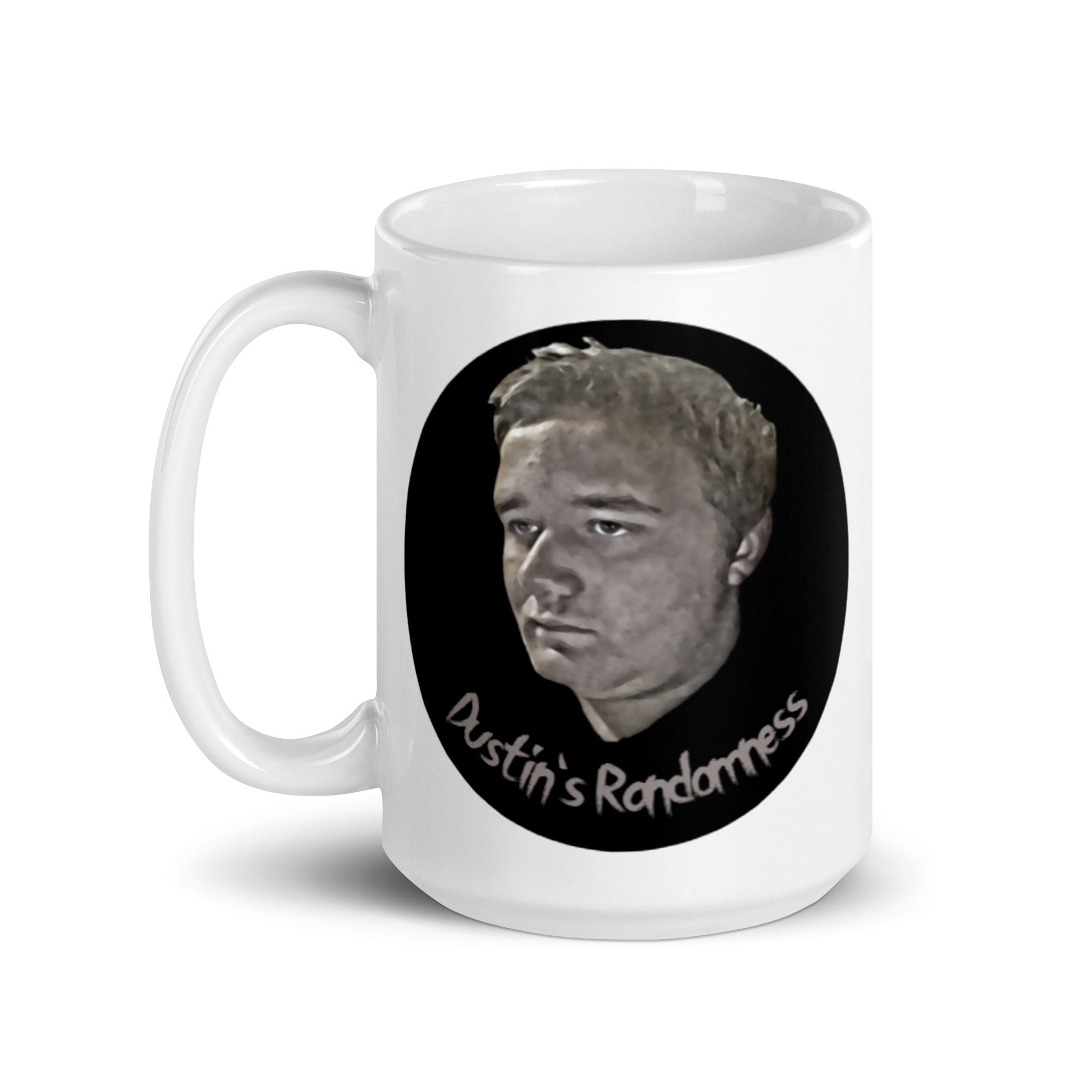 DR White glossy mug
