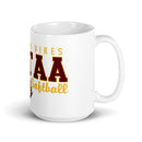 Taza blanca brillante de softbol LTAA