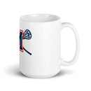 Mendham HS Girls Lacrosse White glossy mug
