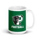 Taza Palmer Football blanca brillante
