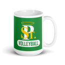 Taza blanca brillante de voleibol SPCYO