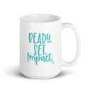 Taza blanca brillante MGC Ready Set Impact