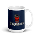Taza blanca brillante SarkaBoys