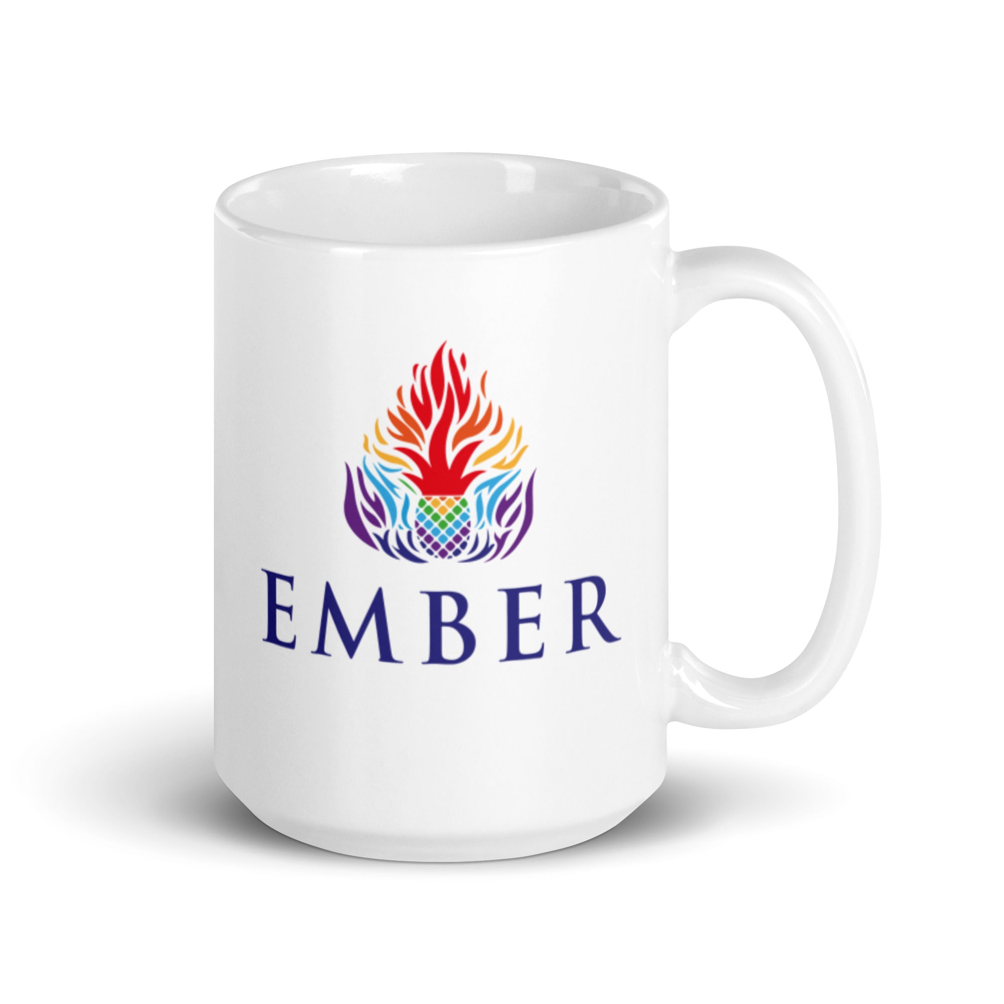 Ember White glossy mug