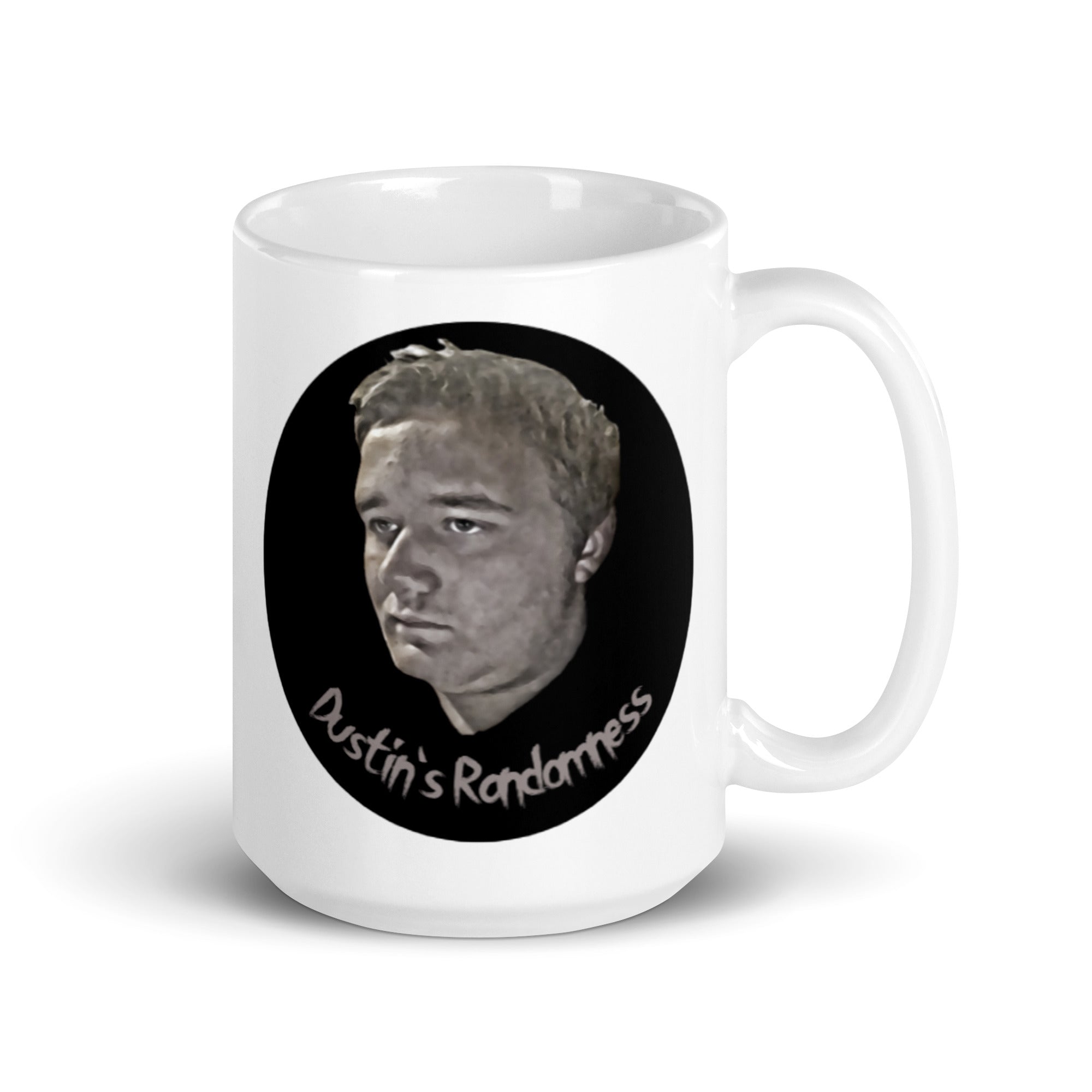 DR White glossy mug