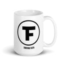Taza blanca brillante Thriving Faith