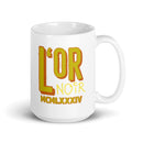 L’or Noir White glossy mug