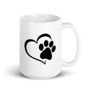 Dog Paws White glossy mug