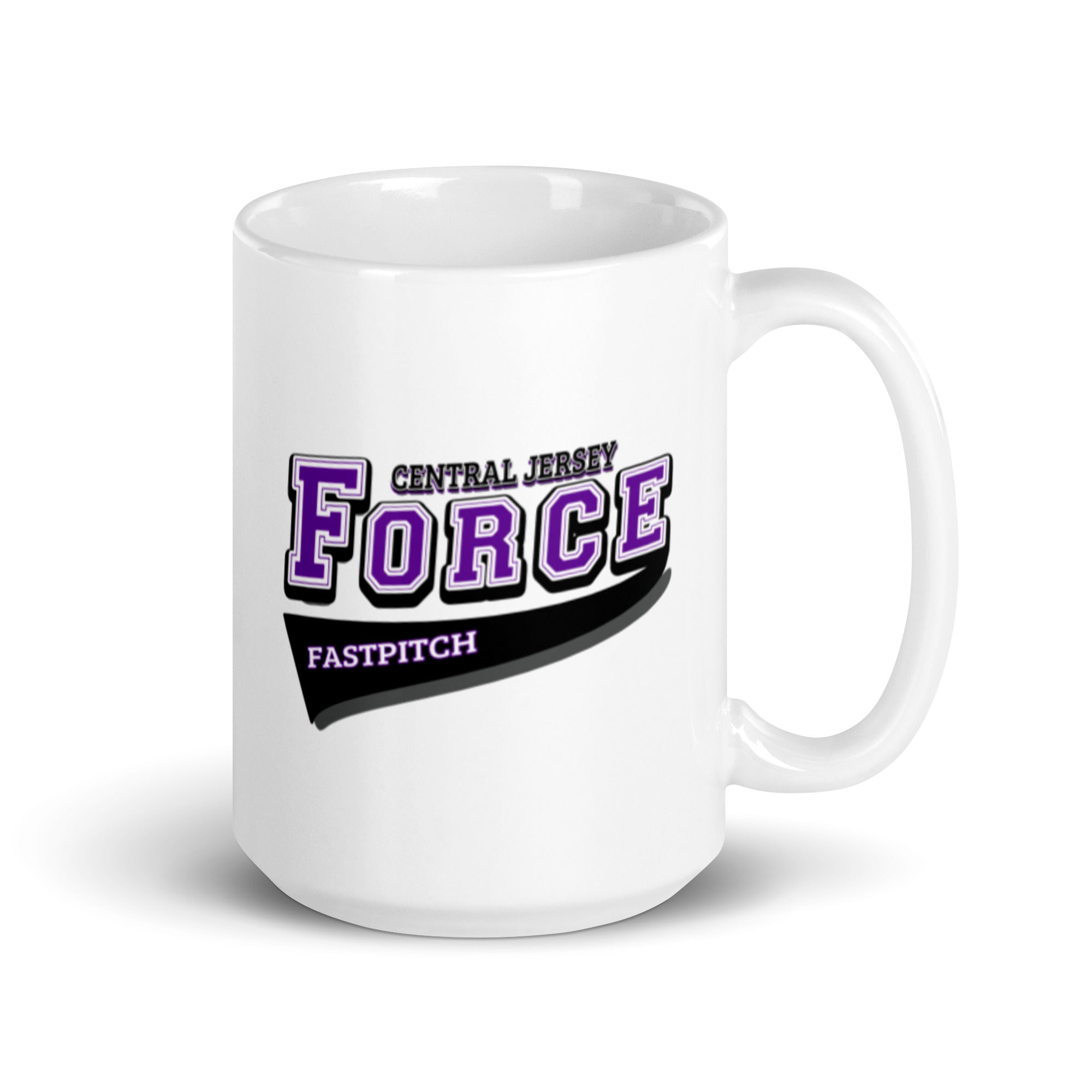 CJF White glossy mug