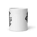 Black Storm Lacrosse White glossy mug