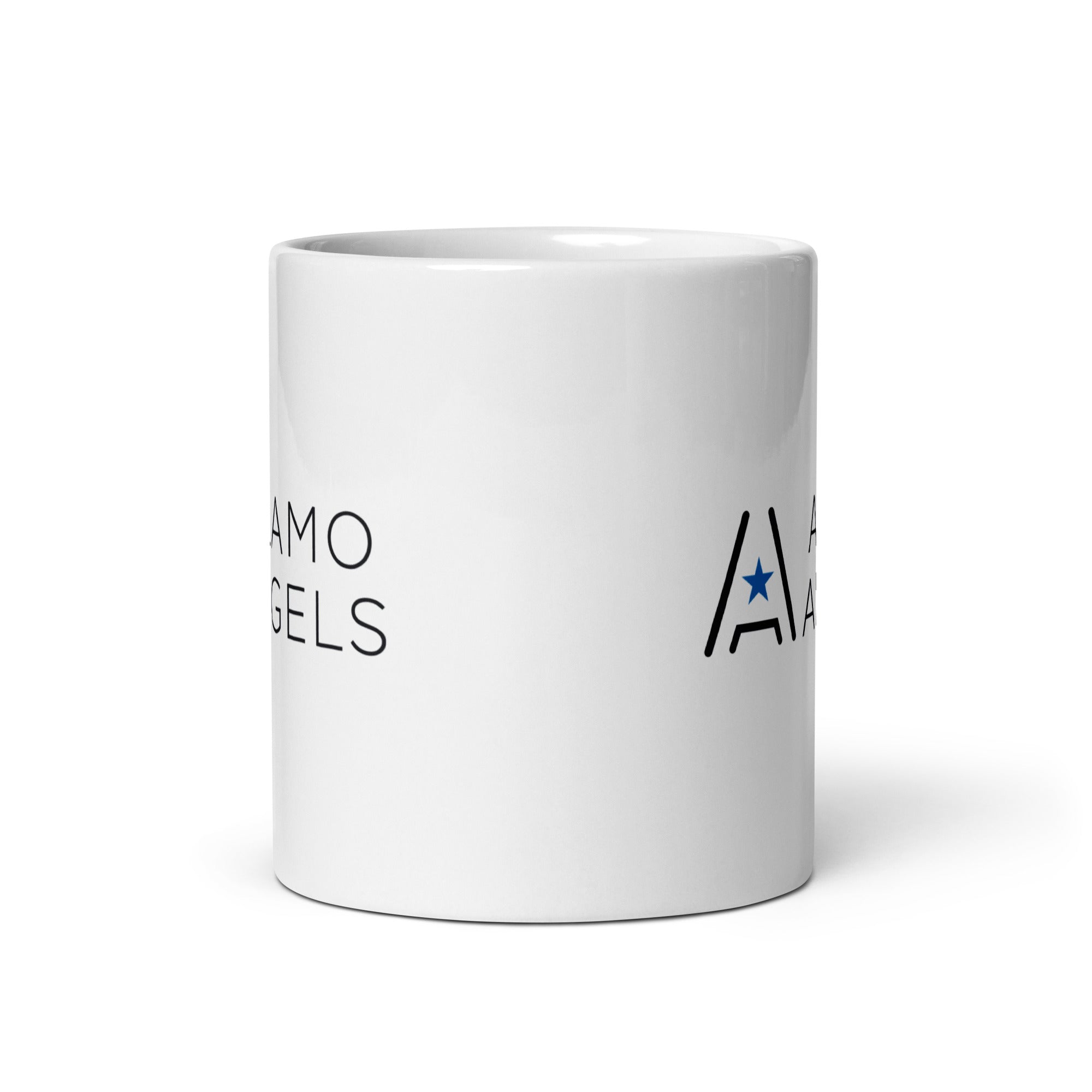 Taza blanca brillante de Alamo Angels