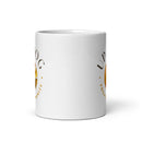 Taza blanca brillante Up Dog Yoga