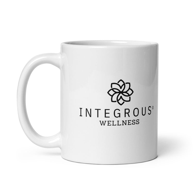 Taza blanca brillante Integrous Wellness