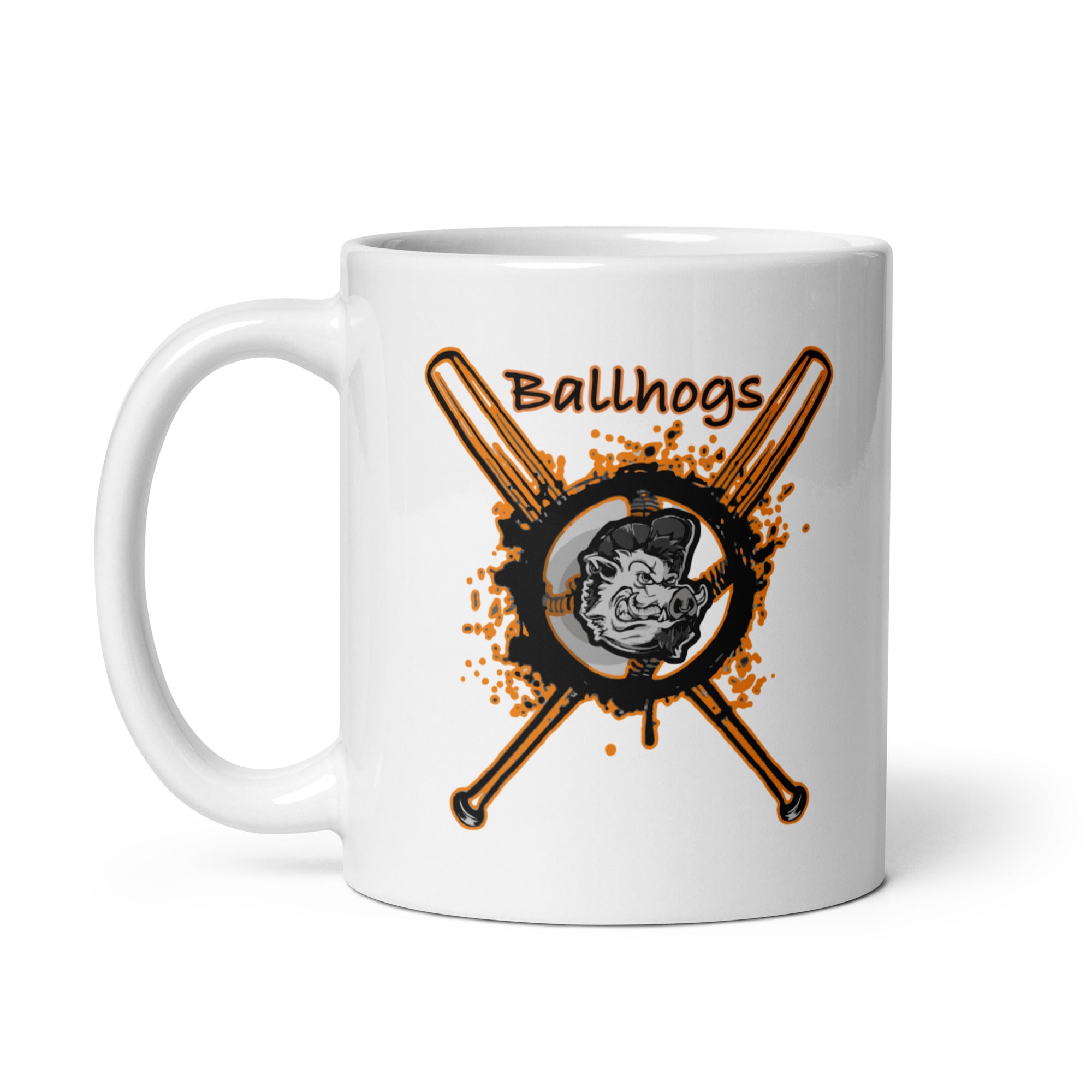 Ballhogs White glossy mug