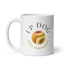 Taza blanca brillante Up Dog Yoga