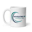 Taza blanca brillante de la conferencia IMC