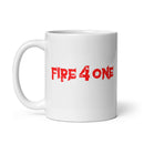 Taza blanca brillante Fire4One