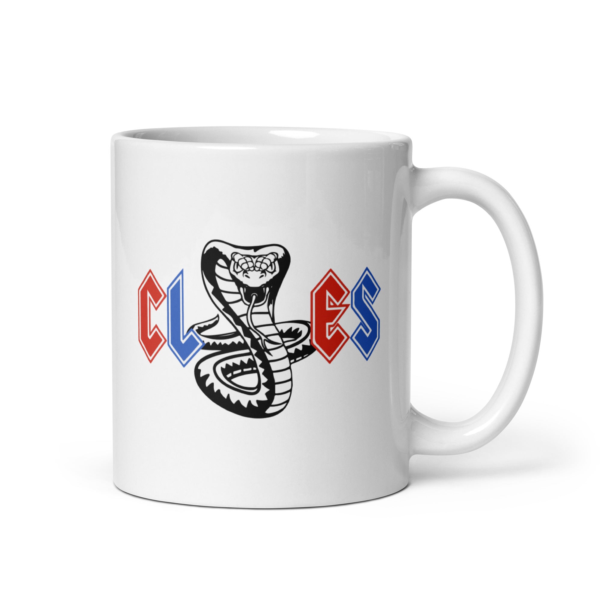 CLES White glossy mug