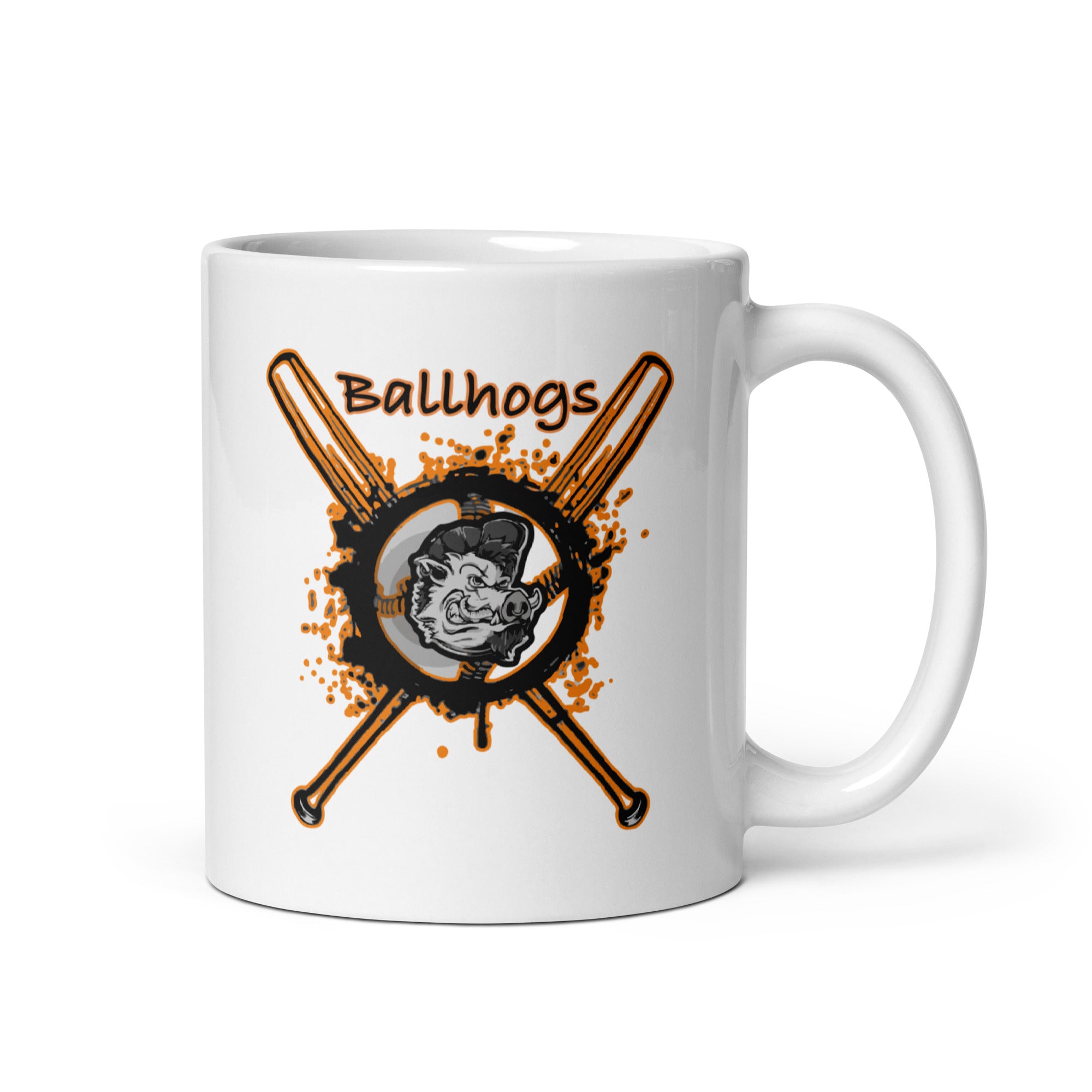 Ballhogs White glossy mug