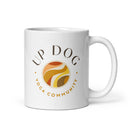 Taza blanca brillante Up Dog Yoga