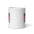 SB White glossy mug
