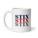 Taza Stix White brillante