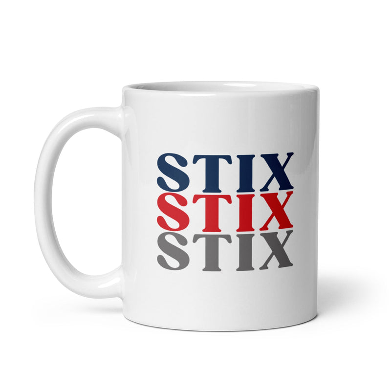 Stix White glossy mug