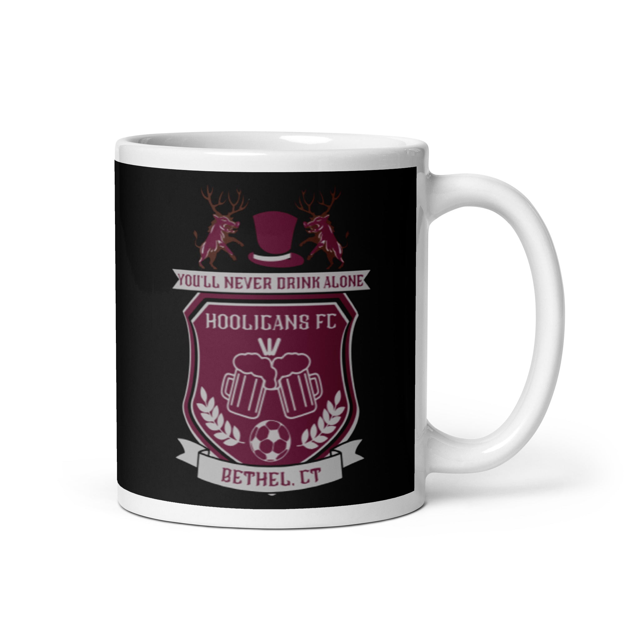 Taza blanca brillante de Bethel Hooligans