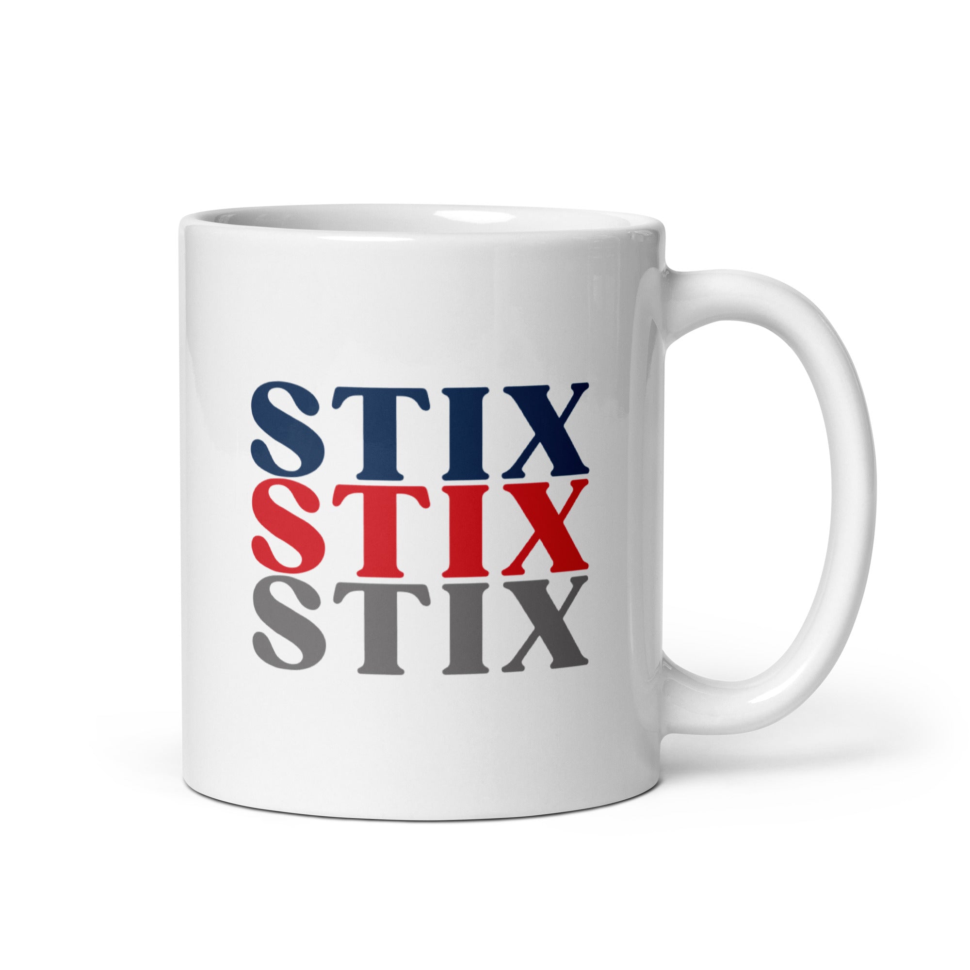 Stix White glossy mug