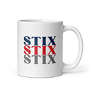 Taza Stix White brillante