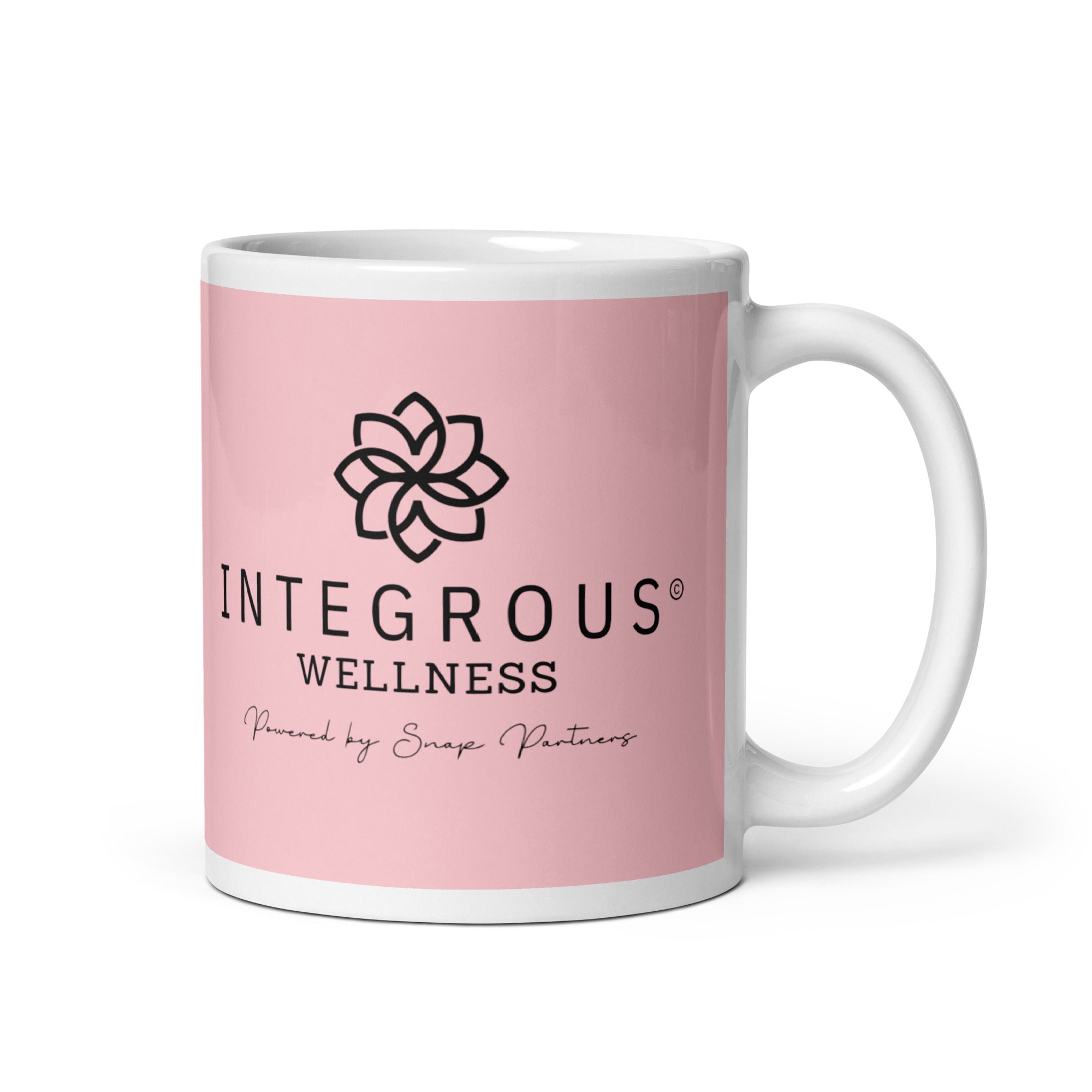 Integrous Wellness Pink glossy mug