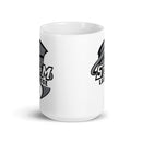 Black Storm Lacrosse White glossy mug