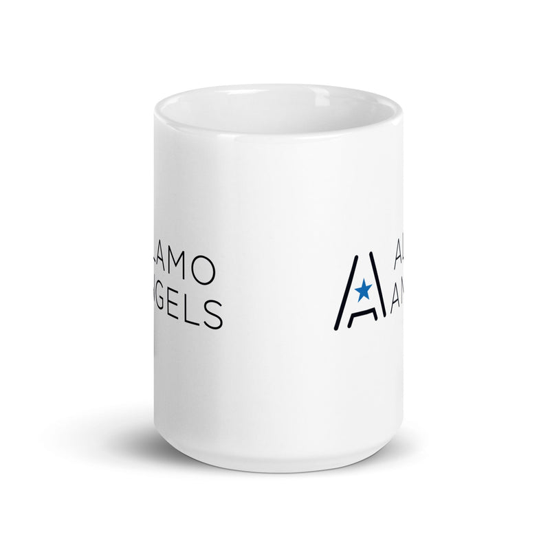 Taza blanca brillante de Alamo Angels