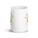 Taza blanca brillante Up Dog Yoga