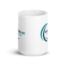 Taza blanca brillante de la conferencia IMC