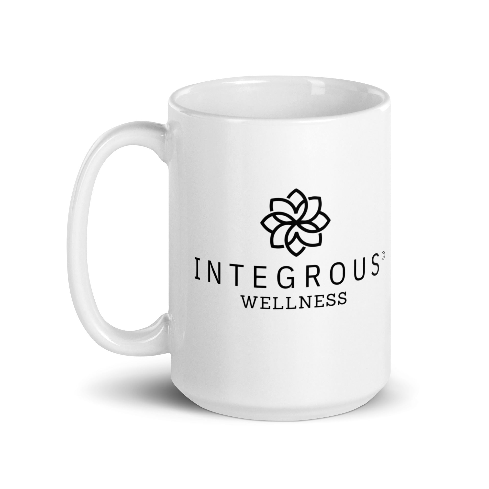 Integrous Wellness White glossy mug