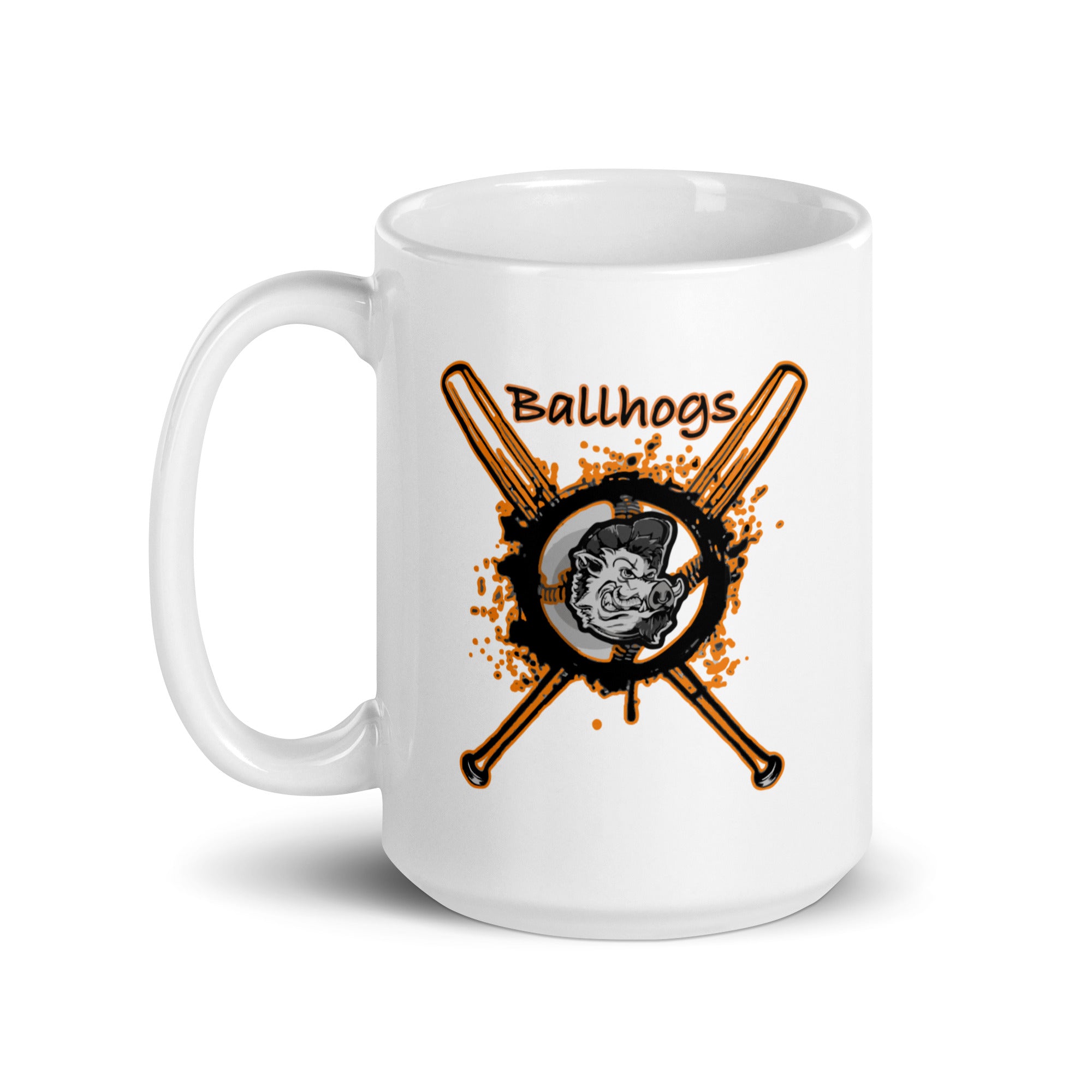 Ballhogs White glossy mug