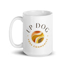 Taza blanca brillante Up Dog Yoga