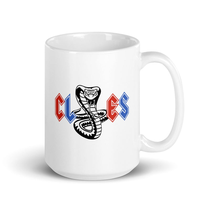 CLES White glossy mug