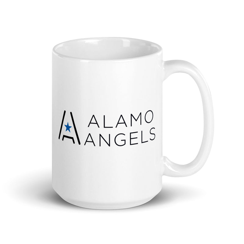 Taza blanca brillante de Alamo Angels