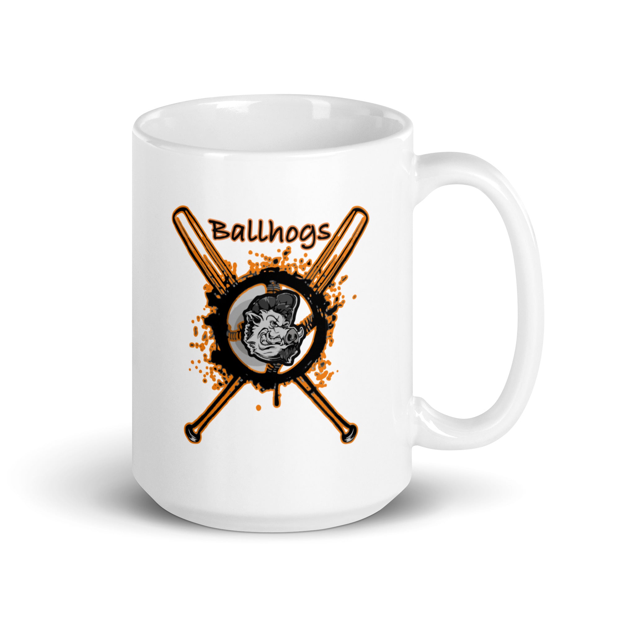 Ballhogs White glossy mug