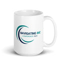 Taza blanca brillante de la conferencia IMC