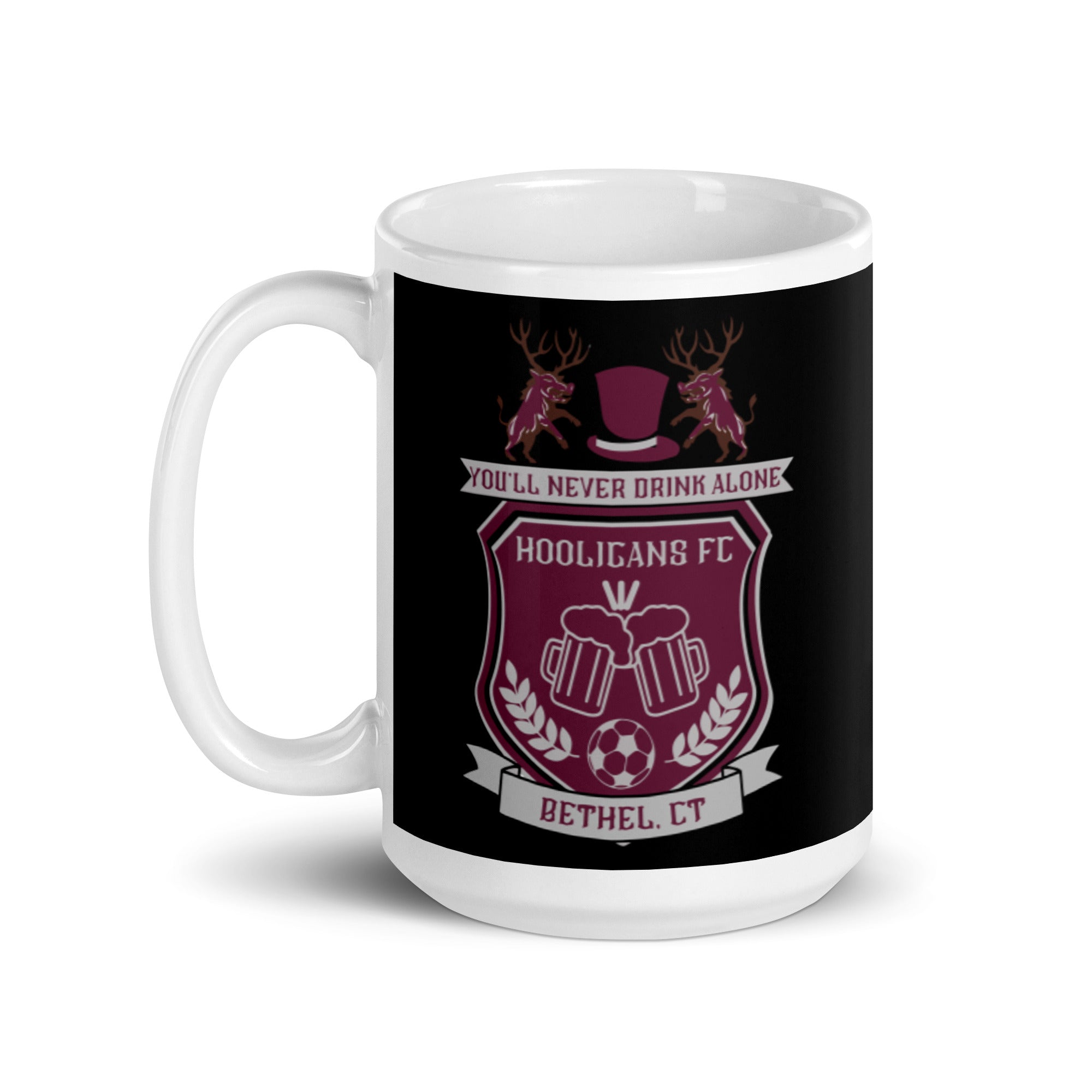 Taza blanca brillante de Bethel Hooligans