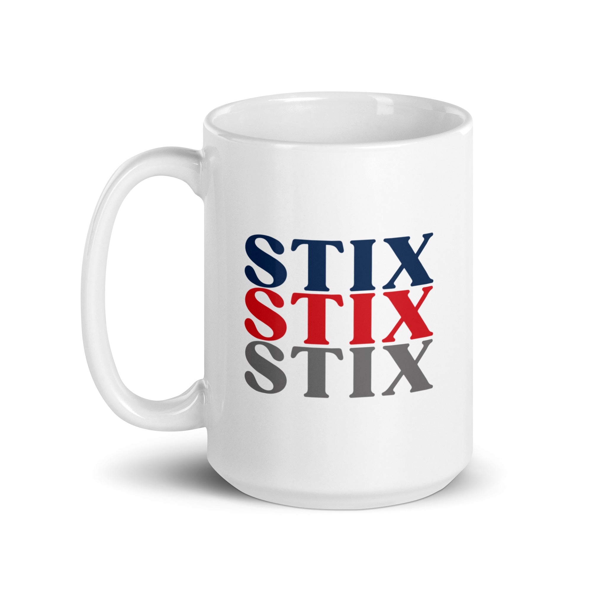 Stix White glossy mug