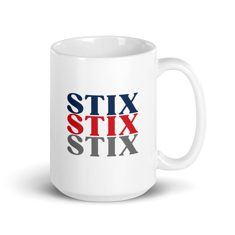 Stix White glossy mug