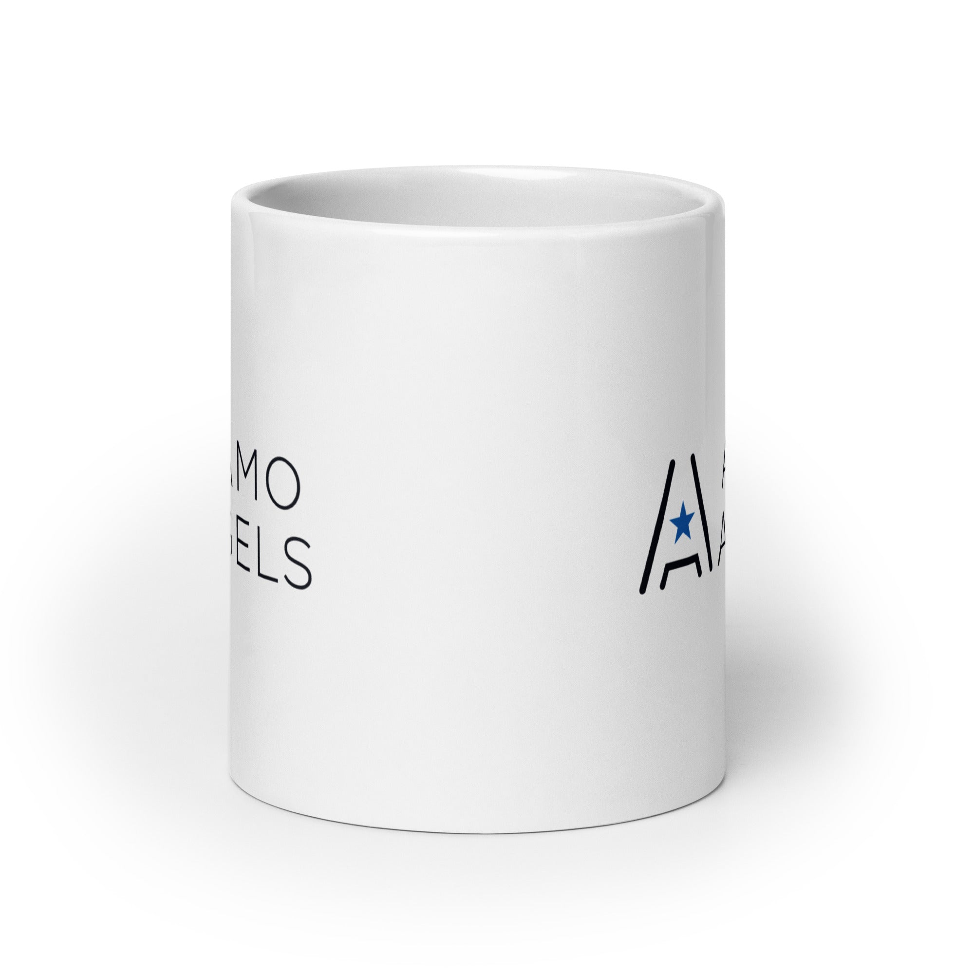 Taza blanca brillante de Alamo Angels