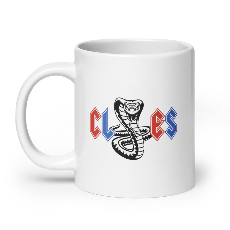 CLES White glossy mug