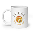 Taza blanca brillante Up Dog Yoga
